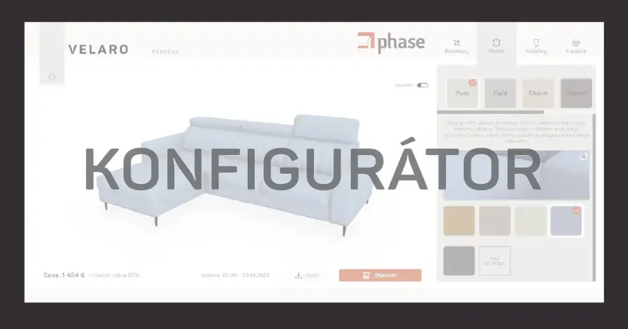 Vyskladajte si s novým konfigurátorom Phase sedačku podľa vašich predstáv!